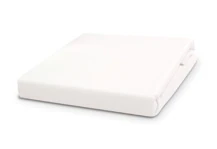 Protectores Bamboo Waterproof para colchón: bajera protectora blanca plegada, imagen compartida de la gama