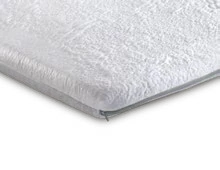 Topper Visco con funda Natu-Cool: detalle de la superficie y del canto