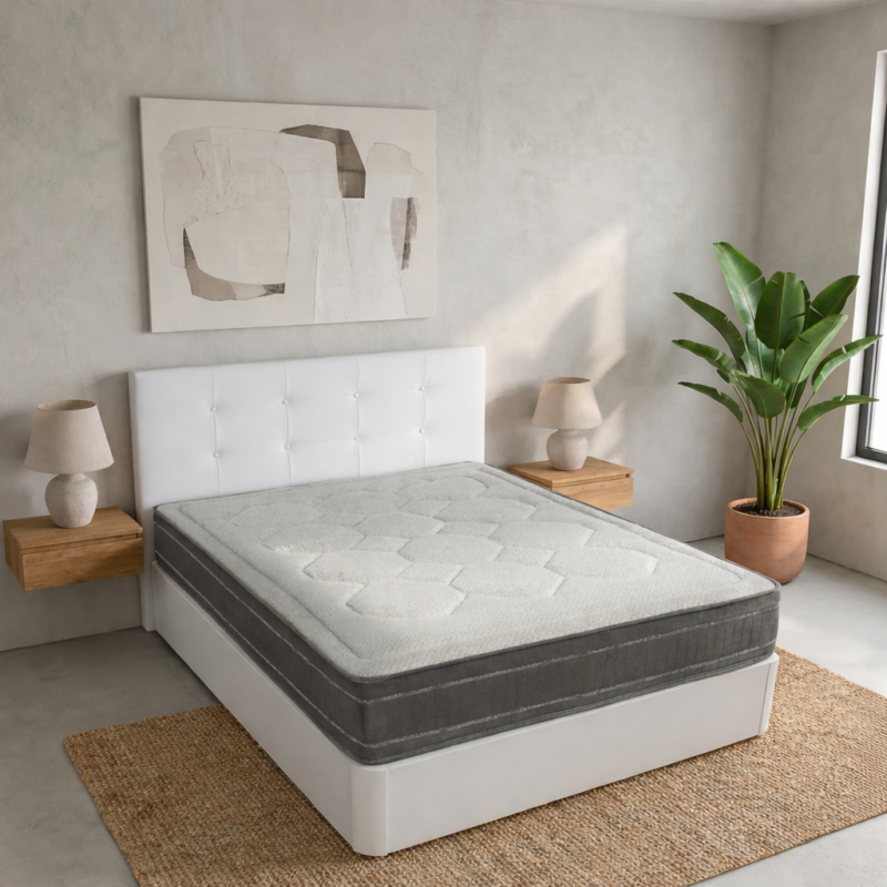 De las mejores ofertas del mercado en colchones.store. El pack canapé madera colchón muelles ensacados al mejor precio del mercado