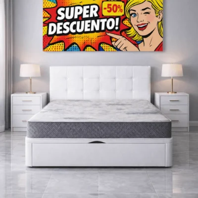 Pack Canapé Madera 25mm + Colchón Visco Carbono 25cm