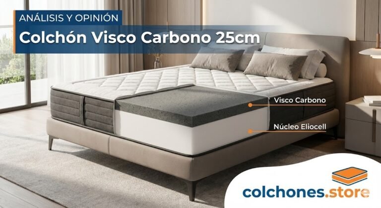 Colch&oacute;n Visco Carbono 25 cm y Eliocell: an&aacute;lisis para comprar